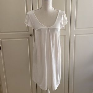 Splendid white butterfly sleeve jersey dress